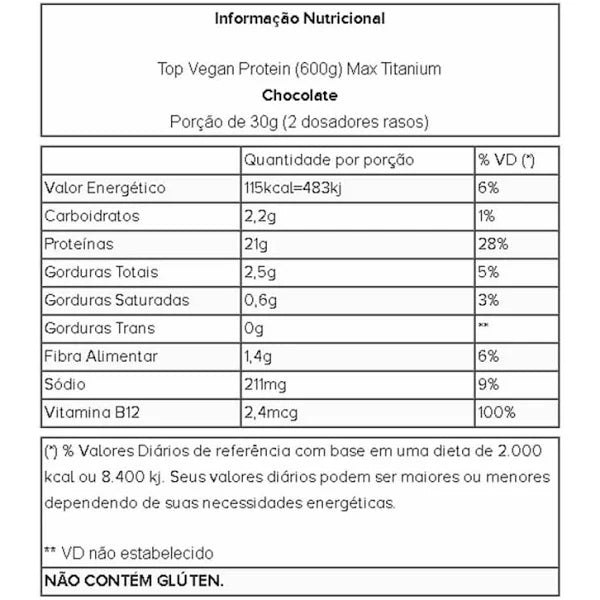 Max Titanium Top Vegan Protein 600g