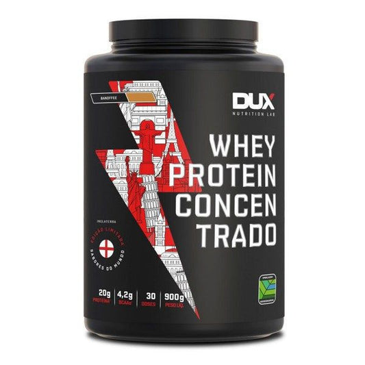 DUX WHEY PROTEIN CONCENTRADO SABOR BAUNILHA 900G
